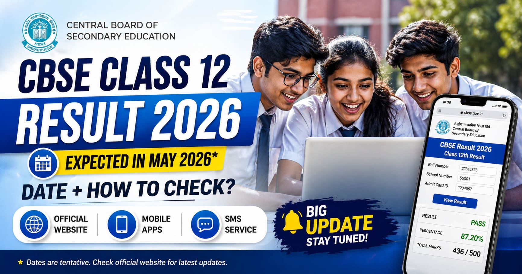 CBSE Result 2026 official release date and checking process