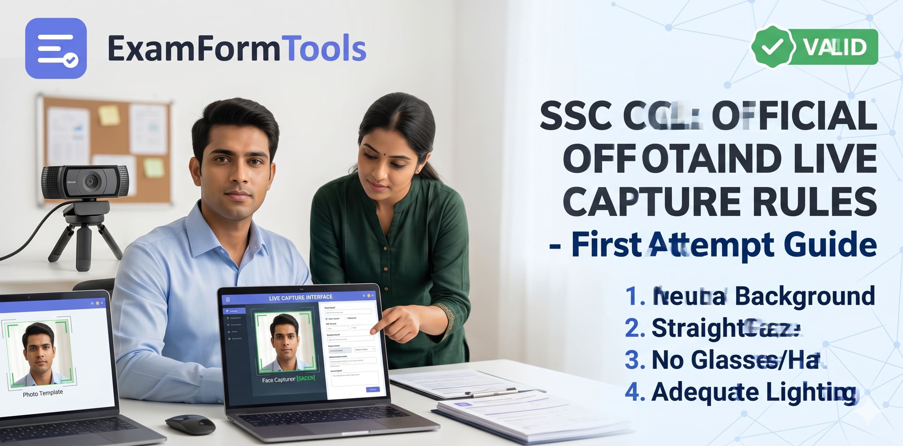 SSC CGL photo and live capture rules banner