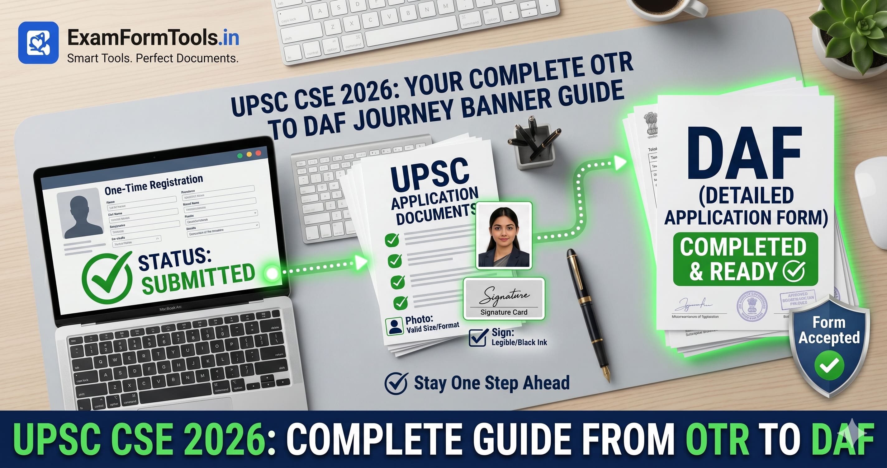 UPSC CSE application workflow banner