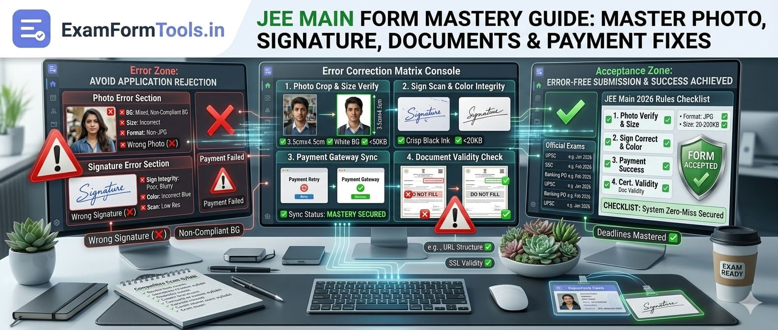 JEE Main application mistakes and fixes banner